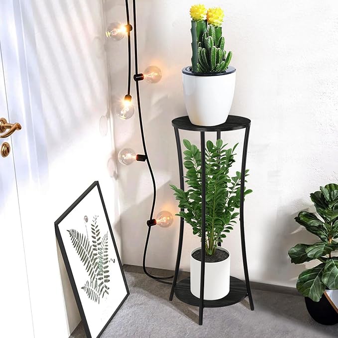 YINMIT Plant Stand Indoor, Round Potted Holder Rack, Flower Pot Stand Shelf - Image 8