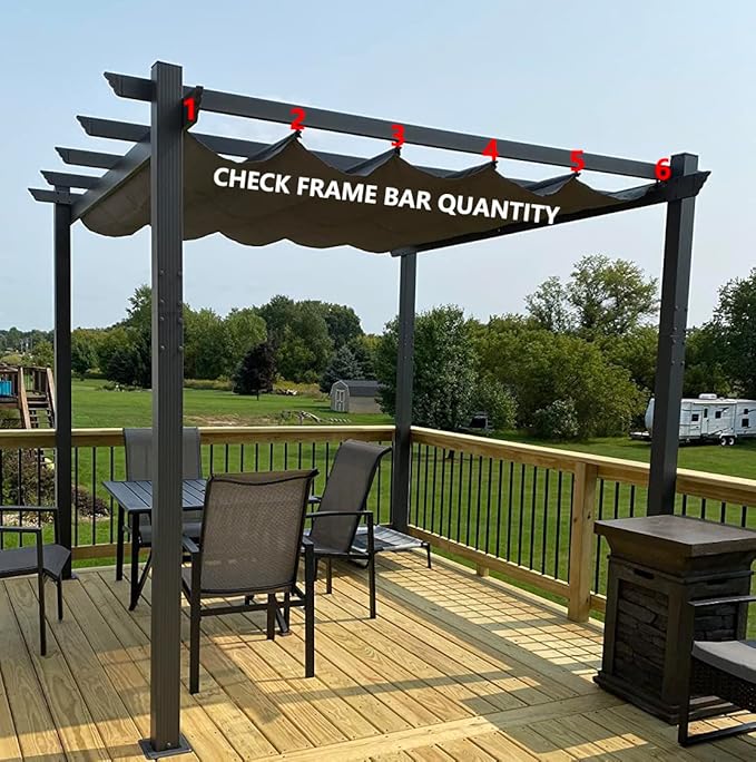 Pergola Shade Cover Replacement Canopy Top Compatible - Image 2