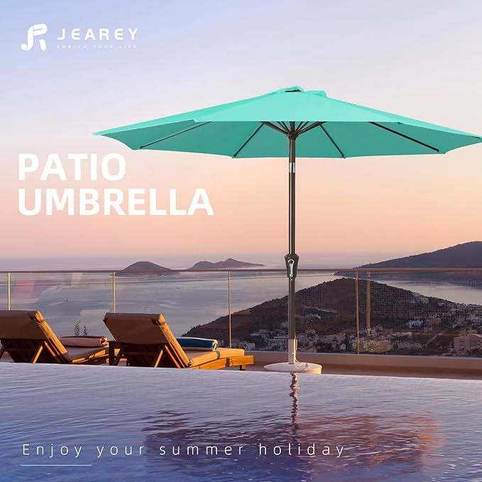 JEAREY 9FT Outdoor Patio Umbrella Market Umbrella - Image 7