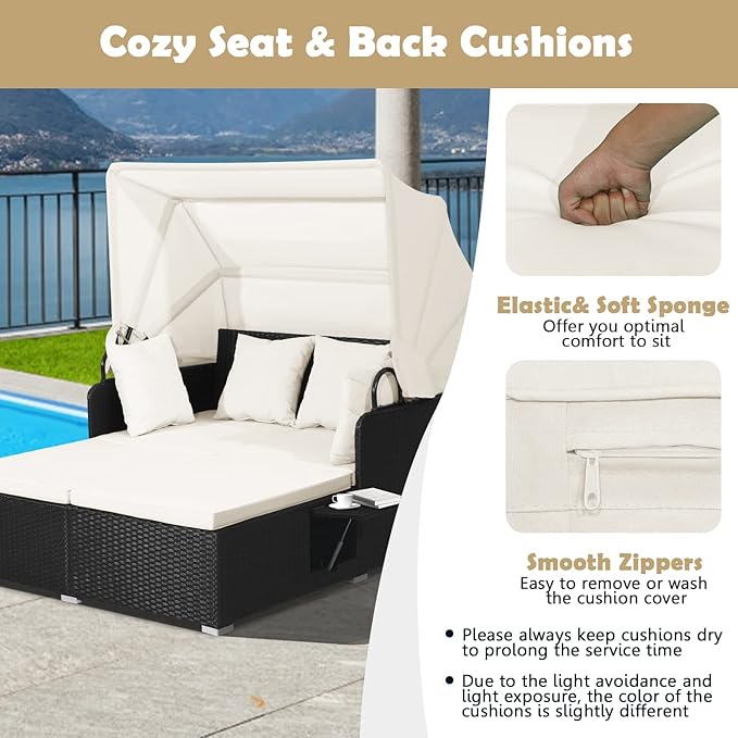 Tangkula Patio Rattan Daybed - Image 5