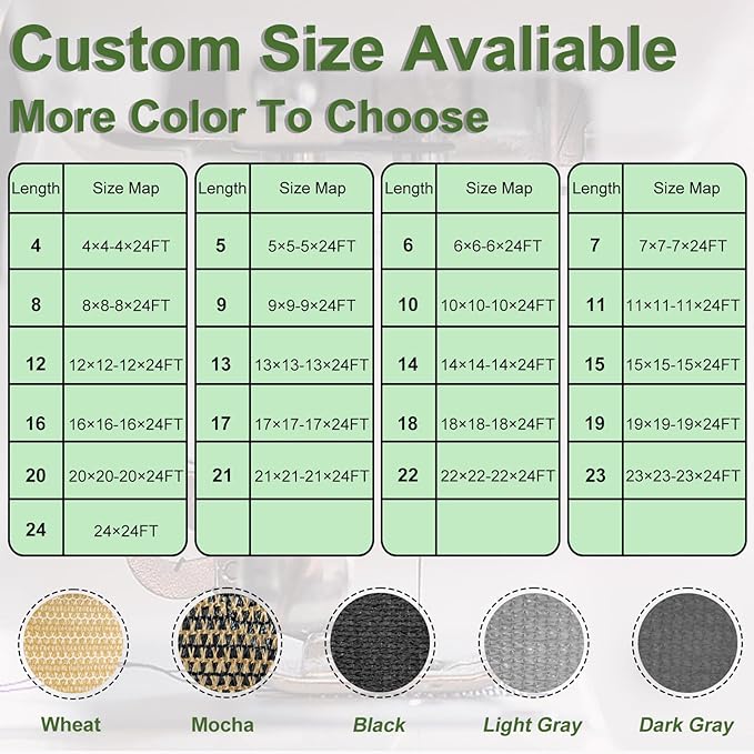 Artpuch Outdoor Pergola Shade Cover 12x14 FT Sun Shade Cloth - Image 7