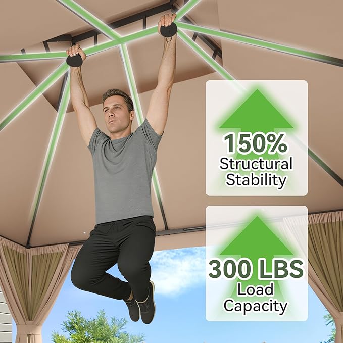 Aoxun 10x12 Outdoor Gazebo - Image 3