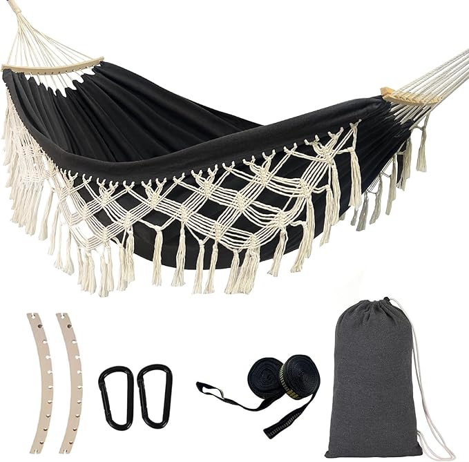 Hammock Hanging Swing Double Max 500lbs Macrame by SXSEAGLE