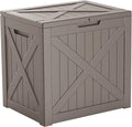 38 Gallon Outdoor Deck Box, Lockable Waterproof Outdoor Storage Boxes by MAIUSCOLI