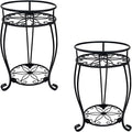 CASIMR 2-Pack Plant Stand, 2 Tier 19.2 inch Tall Metal Potted Holder Rack by CASIMR