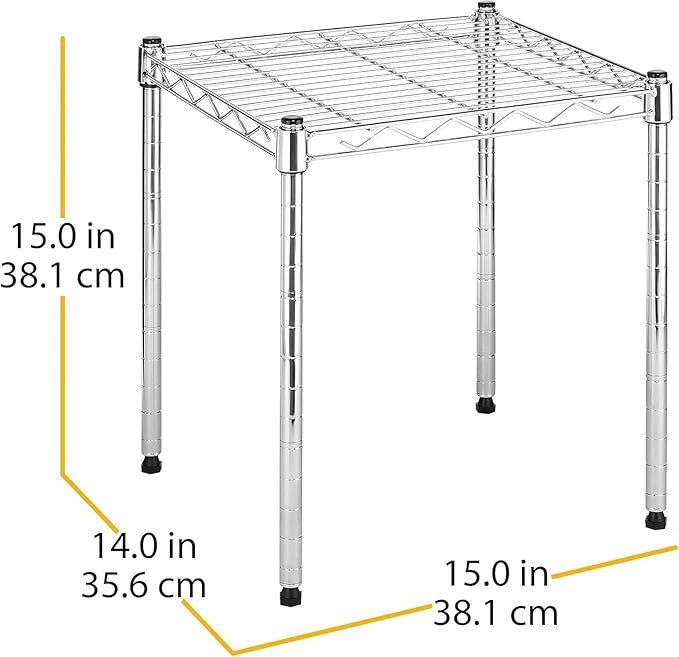 Xcity Storage Shelves, 1 Tier Heavy Duty Metal Shelving Unit, 350 LBS Capacity - Image 3