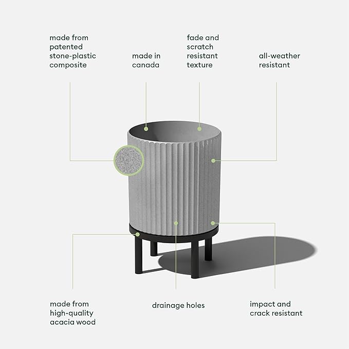 Veradek Demi Series Round Planter w/ Stand - Image 2