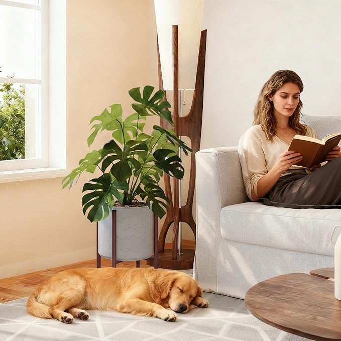 Plant Stand Indoor for 2 Height Options, Mid Century Modern Outdoor Planter - Image 8