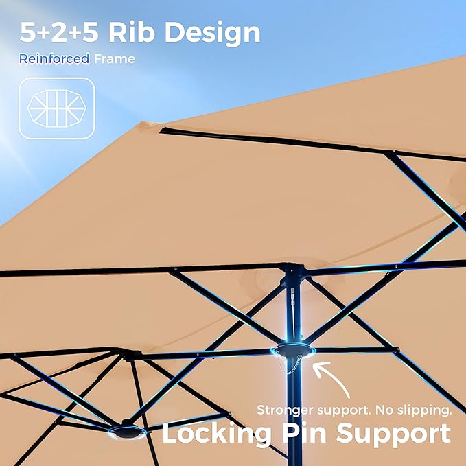 SUPERJARE 15FT Outdoor Umbrella - Image 9