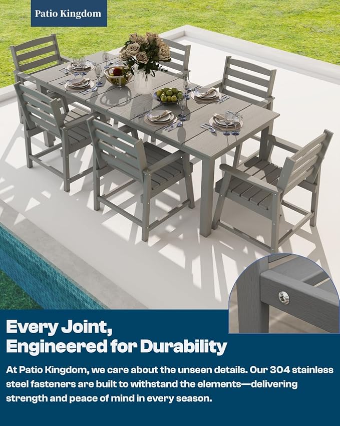 5-Piece Black Outdoor Dining Set - Image 5