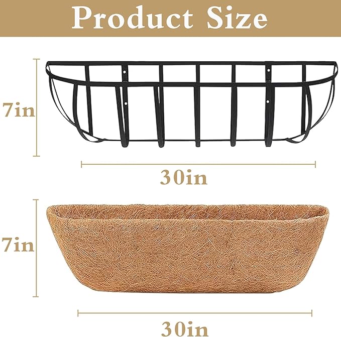 4pack 30-inch Window Sill Window Railing Planters - Image 7