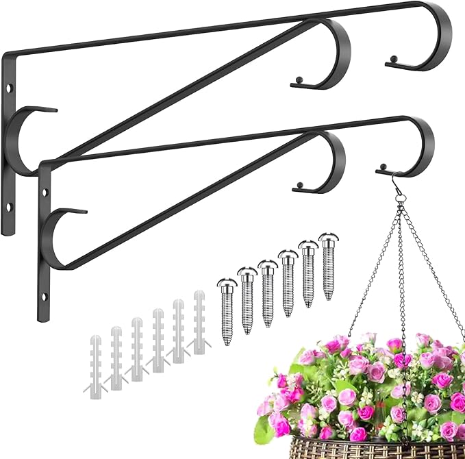 Plant Hangers Outdoor Plant Hooks Heavy Duty Iron Plant Hanger Hook by Hystun