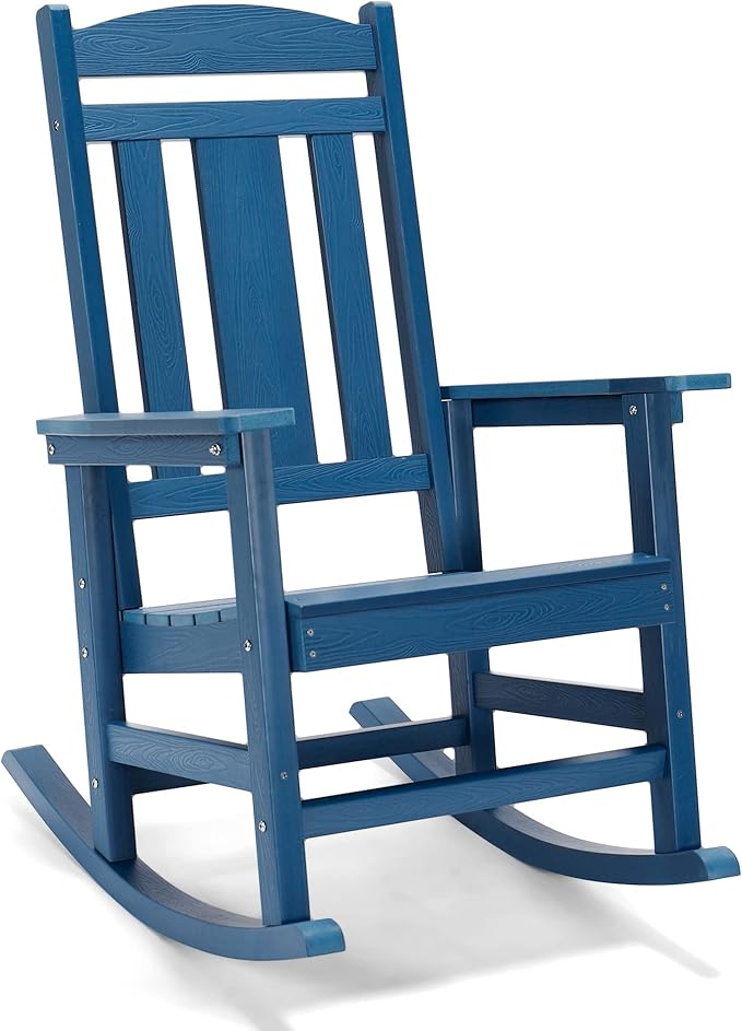 LUE BONA Outdoor Rocking Chairs Set of 4, Weather Resistant HDPS Poly Rocker - Image 8