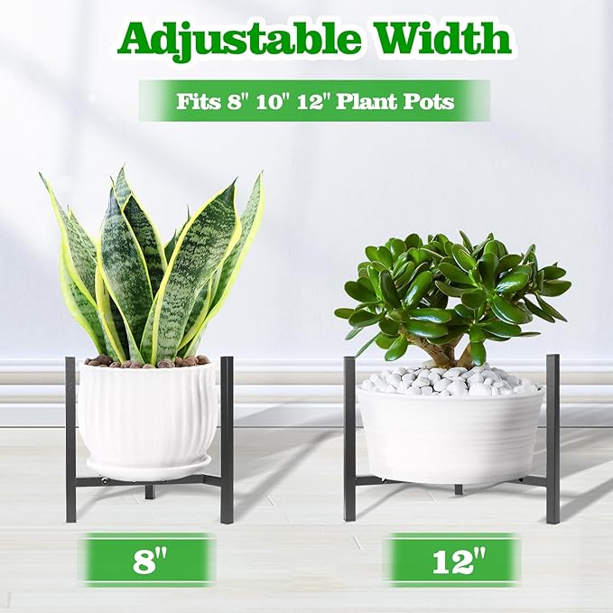 Airpark Plant Stand Indoor Adjustable, Metal Modern Plant Stands, Heavy Duty - Image 2