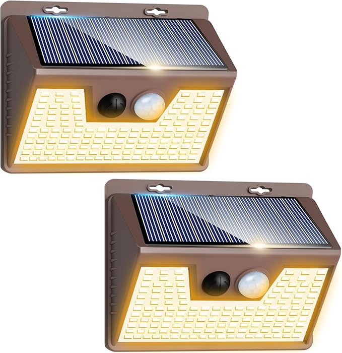 Peasur Solar Lights Outdoor Motion Sensor Waterproof, 3 Modes Security Wall by Peasur