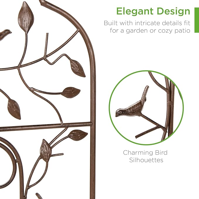 Best Choice Products Set of 2 60x15-inch Iron Arched Garden Trellis w/Branches - Image 2