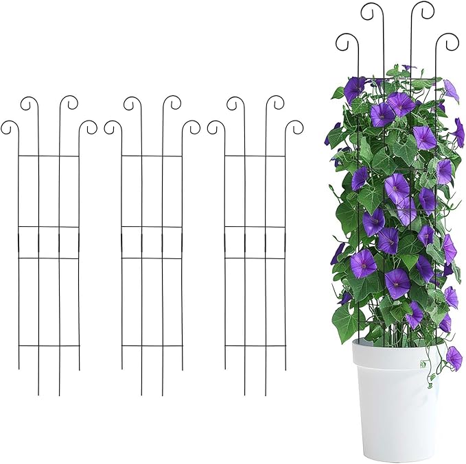 4 Pack 32 Inch Plant Trellis Outdoor Metal Trellis by Unknown