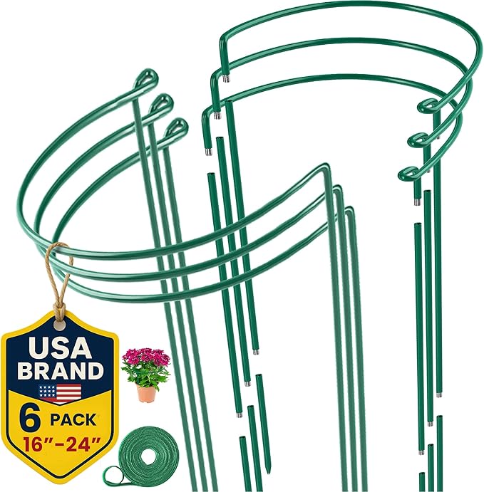 6 Pack Plant Support Stakes – Tall Plant Stakes by K-BRANDS