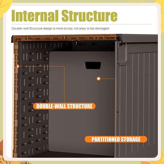 Devoko 240 Gallon Double-Wall Deck Box - Image 2
