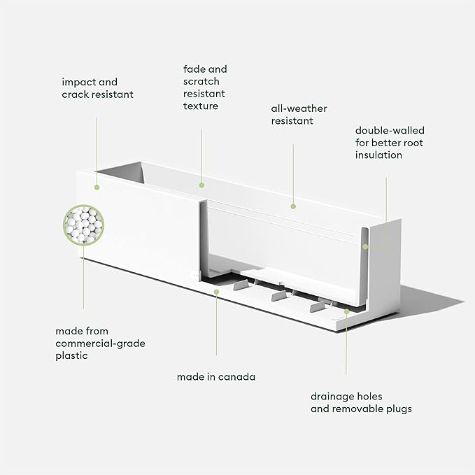 Veradek Block Series Window Box Planter - Image 2