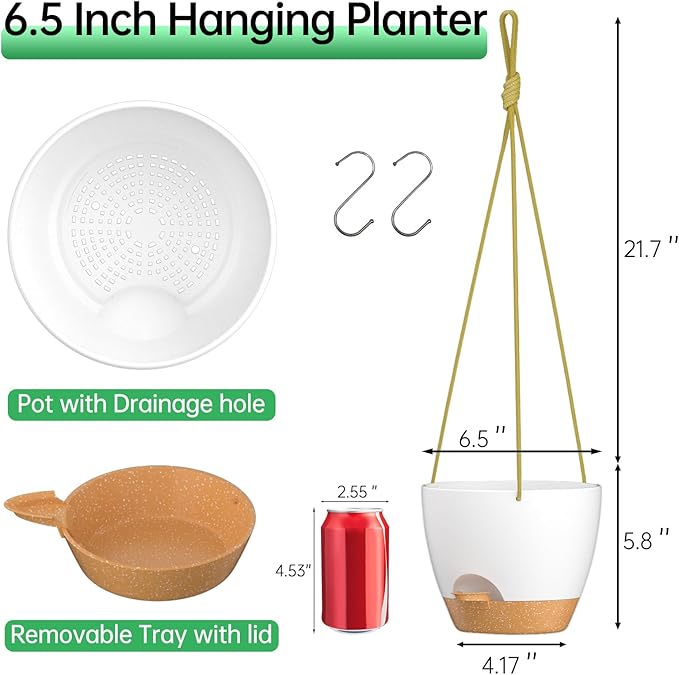 ZMTECH 6.5 Inch Hanging Planters - Image 2