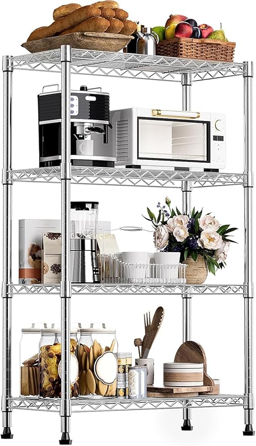 Xcity Storage Shelves, 4 Tier Heavy Duty Metal Shelving Unit, 1600 LBS Capacity by Unknown