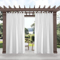 Exclusive Home Cabana Solid Indoor/Outdoor Light Filtering Hook-and-Loop Tab by Exclusive+Home