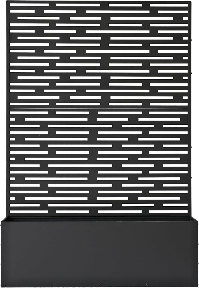 Oakland Living 6 ft. X 4 ft. Black Freestanding Metal Privacy Screen Room - Image 3