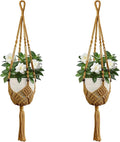 USLAI Macrame Plant Hanger Indoor Outdoor, Fits 3 to 6.5 inch Pots, Hanging by USLAI