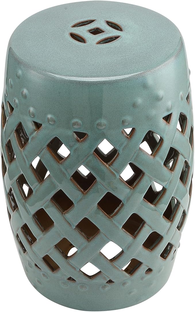 Outsunny 13" x 18" Ceramic Garden Stool by Outsunny