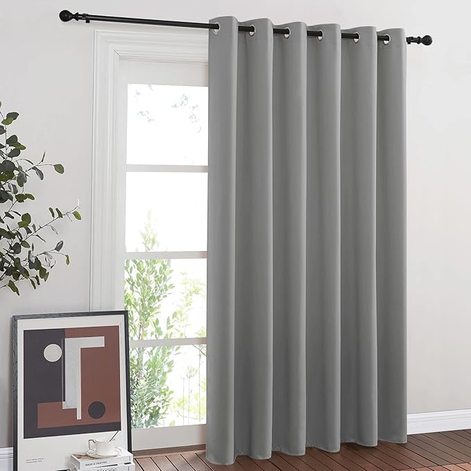 NICETOWN Extra Wide Sliding Door Curtains, Thermal Insulated Blackout Patio by NICETOWN