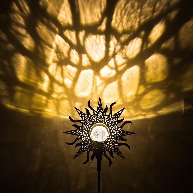 HOMEIMPRO Large Sun Solar Garden Decor Lights Outdoor Garden Gifts Mom Dad - Image 6