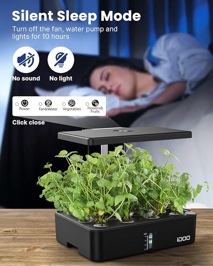 iDOO Hydroponics Growing System Kit 12Pods, Christmas Gifts - Image 4