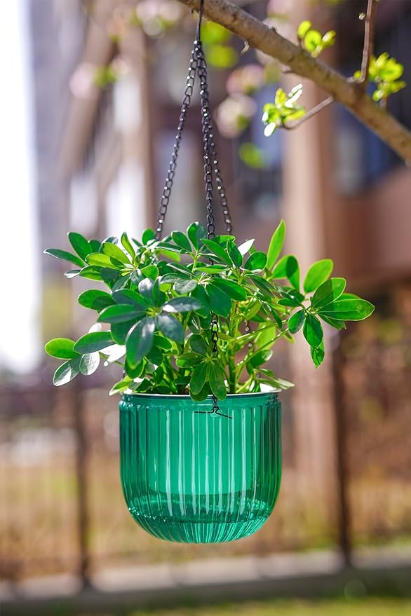 Melphoe 2 Pack Self Watering Hanging Planters Indoor Flower Pots, 6.5 Inch - Image 9