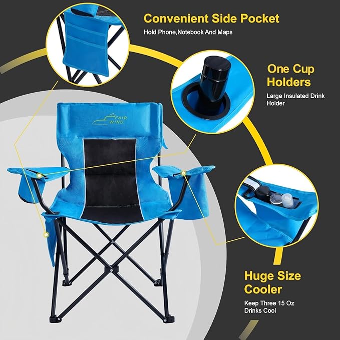 FAIR WIND Oversized Padded Camping Chair - Image 7