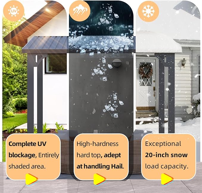 AECOJOY 8' x 16' Outdoor Hardtop Metal Gazebo - Image 4