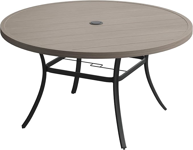 VICLLAX 63" Outdoor Round Patio Table by HOME