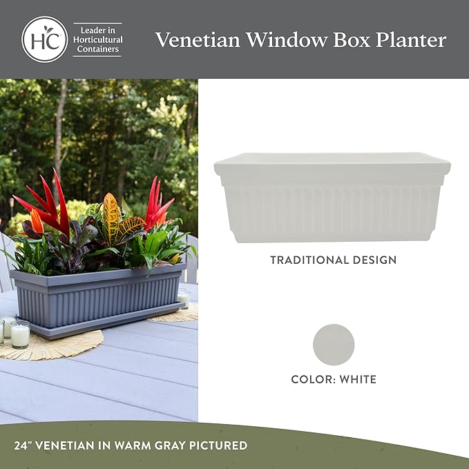 The HC Companies Venetian Window Planter Box w/Drain Plug - Image 2