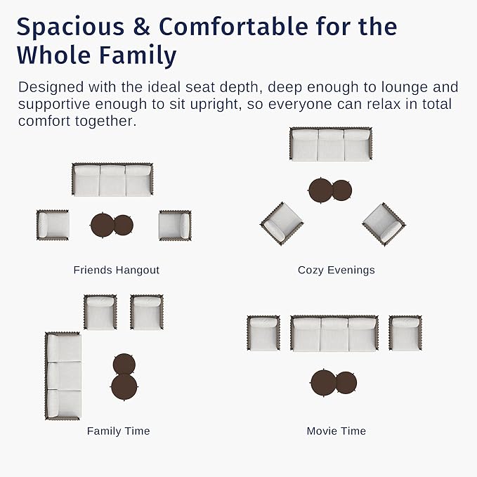 East Oak 5-Piece Patio Furniture Set | Life Chatter 5-Seat Outdoor Furniture | - Image 5