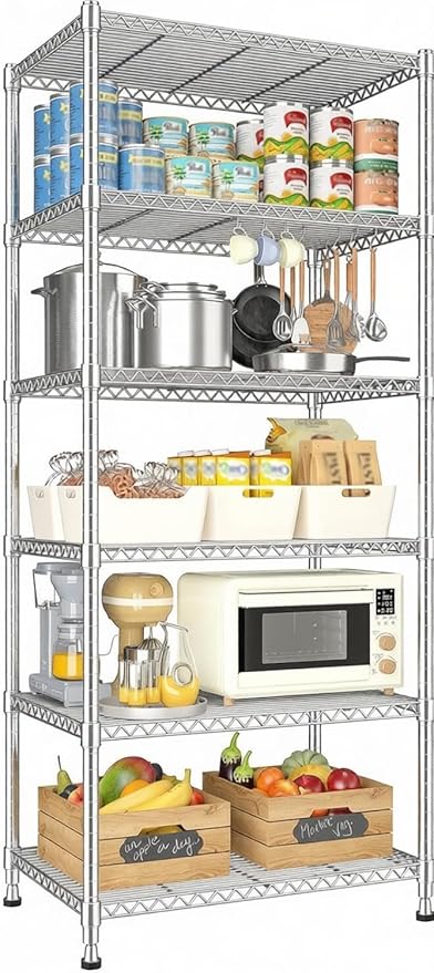 Xcity Storage Shelves, 6 Tier Heavy Duty Metal Shelving Unit, 2400 LBS Capacity by Unknown
