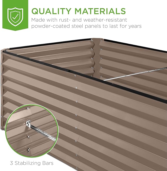 Best Choice Products 8x4x2ft Outdoor Metal Raised Garden Bed, Deep Root Planter - Image 6