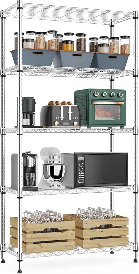 Xcity Storage Shelves, 5 Tier Heavy Duty Metal Shelving Unit, 2000 LBS Capacity by Unknown