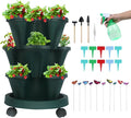 Vertical Planter 3 Tier Stackable Planters Garden Planters Strawberry Herb by GameXcel