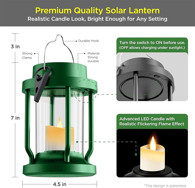 Solar Lantern Outdoor & Indoor Use – Hanging Solar Lights - Image 3
