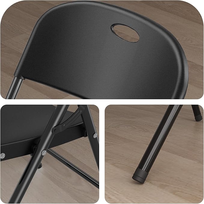 Nazhura 350 Weight Limit Heavy Duty Plastic Folding Chair - Image 5