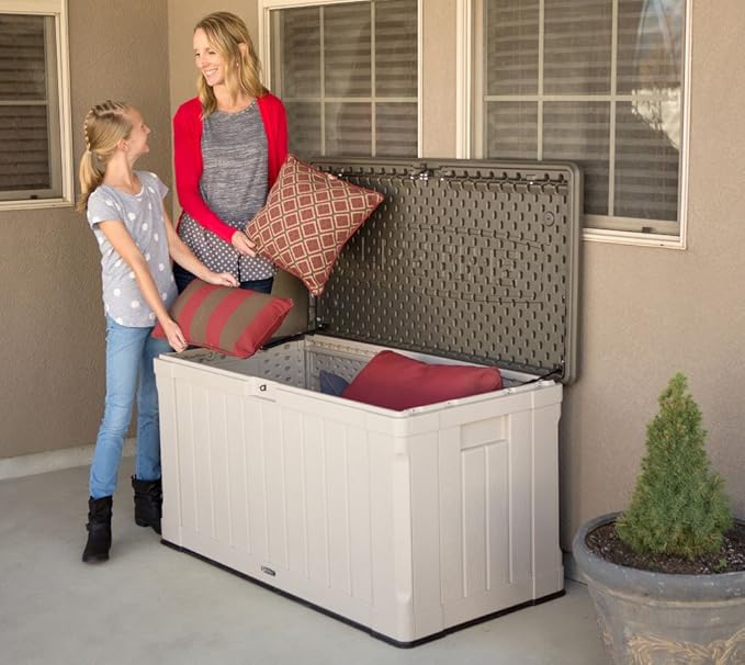LIFETIME 60186 Heavy-Duty Outdoor Storage Deck Box, 116 Gallon, Desert - Image 3