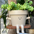 Hanging Planter Swing Face Plant Pot by Scuyari