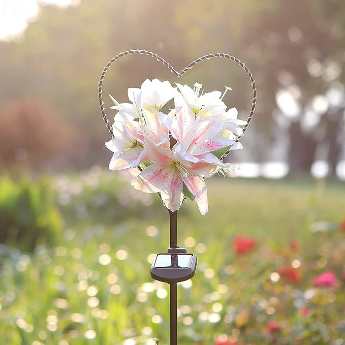 Starryfill Garden Solar Lights Outdoor Heart-Shaped - Image 4