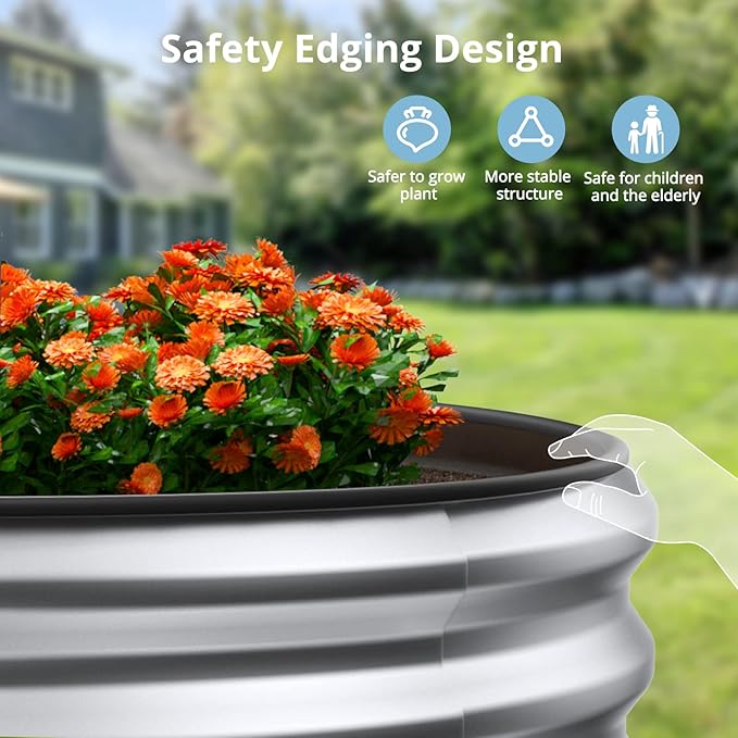 Raised Garden Bed Kit, Large Metal Raised Beds - Image 2