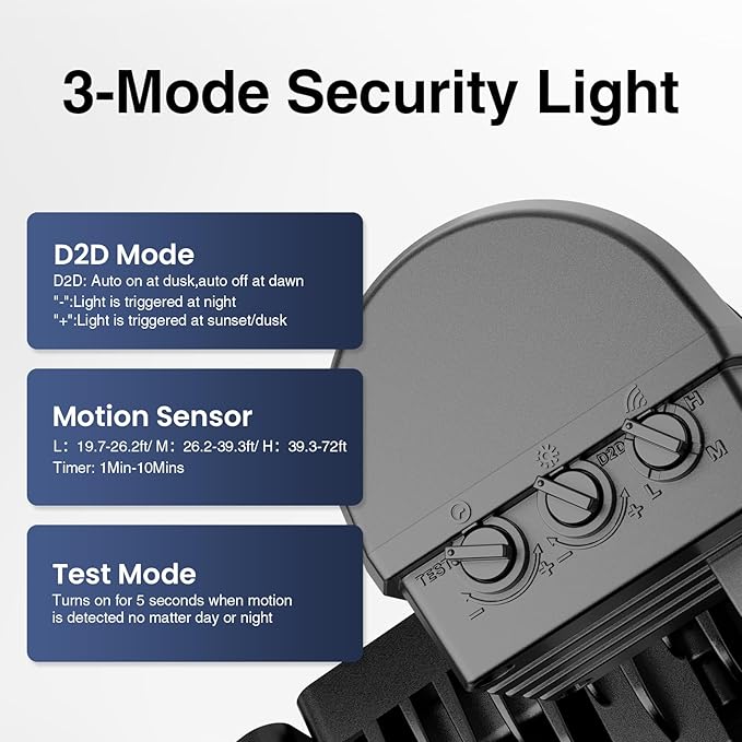 Onforu 75W LED Flood Light Motion Sensor Outdoor, 7000lm Dusk to Dawn Flood - Image 7